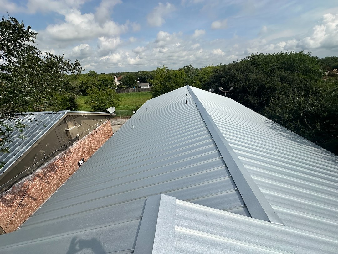 Beautiful metal roof installed by All Around roofing